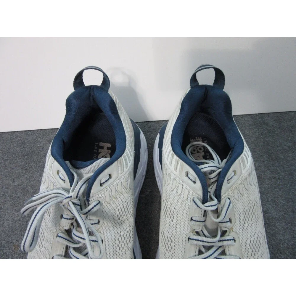 Hoka One One Bondi 6 Womens Size 7.5 Gray Blue Running Shoes Athletic FE1220B